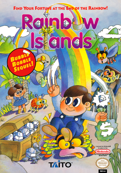 Rainbow Islands (USA) box art